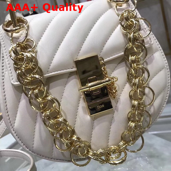 Chloe Mini Drew Bijou Bag in Natural White Quilted Smooth Calfskin Replica