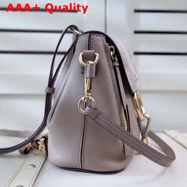 Chloe Mini Faye Backpack in Motty Grey Smooth and Suede Calfskin Replica