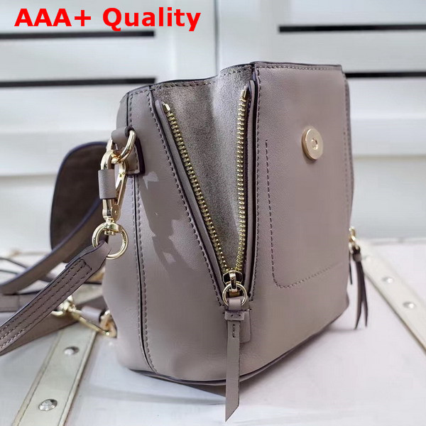 Chloe Mini Faye Backpack in Motty Grey Smooth and Suede Calfskin Replica