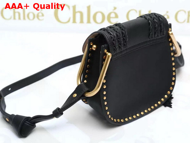 Chloe Mini Hudson Bag In Smooth Calfskin With Suede Calfskin Tassel Black Replica