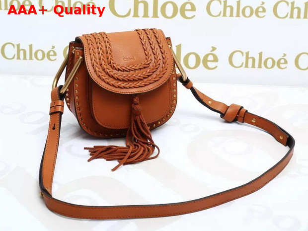 Chloe Mini Hudson Bag In Smooth Calfskin With Suede Calfskin Tassel Caramel Replica