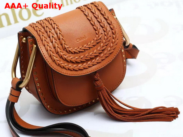 Chloe Mini Hudson Bag In Smooth Calfskin With Suede Calfskin Tassel Caramel Replica