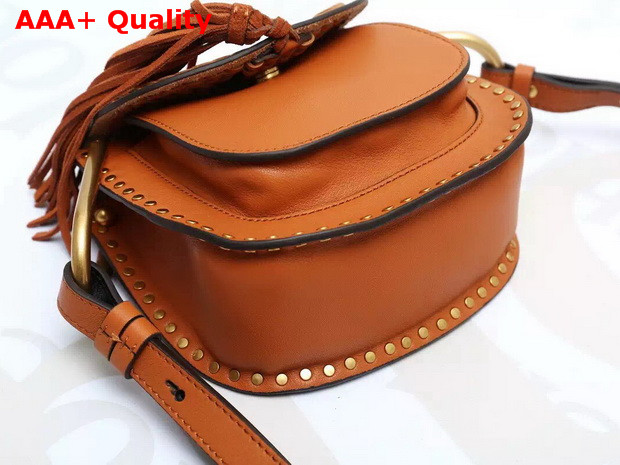 Chloe Mini Hudson Bag In Smooth Calfskin With Suede Calfskin Tassel Caramel Replica