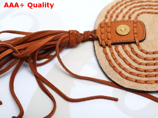 Chloe Mini Hudson Bag In Smooth Calfskin With Suede Calfskin Tassel Caramel Replica