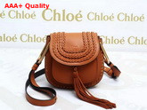Chloe Mini Hudson Bag In Smooth Calfskin With Suede Calfskin Tassel Caramel Replica