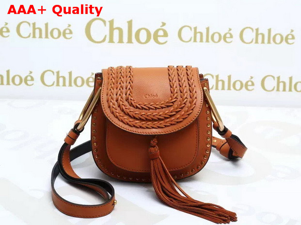 Chloe Mini Hudson Bag In Smooth Calfskin With Suede Calfskin Tassel Caramel Replica