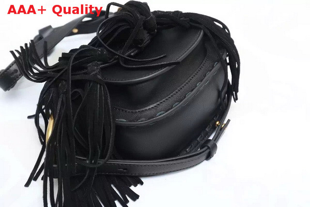 Chloe Mini Hudson Bag with Multi Tassels Black Replica