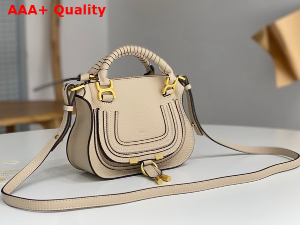Chloe Mini Marcie Bag in Beige Grained Leather Replica