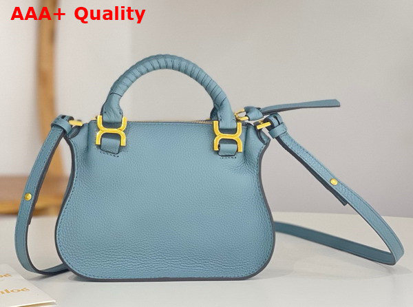 Chloe Mini Marcie Bag in Cloudy Blue Grained Leather Replica