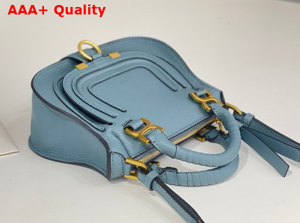 Chloe Mini Marcie Bag in Cloudy Blue Grained Leather Replica