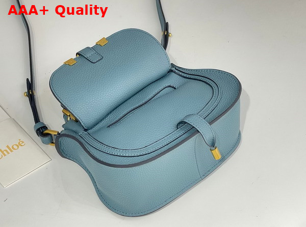 Chloe Mini Marcie Bag in Cloudy Blue Grained Leather Replica