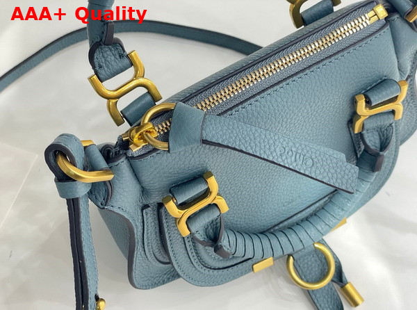 Chloe Mini Marcie Bag in Cloudy Blue Grained Leather Replica