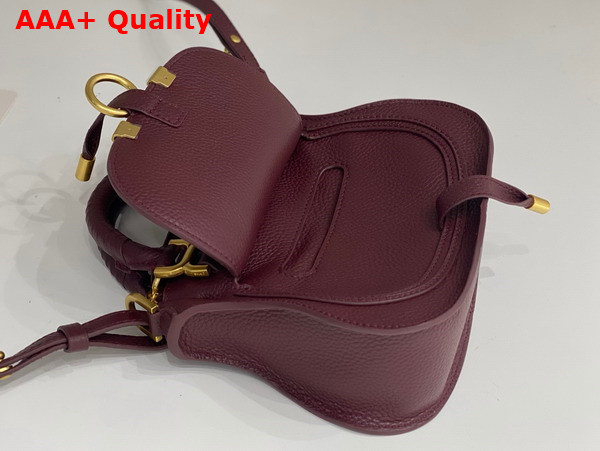 Chloe Mini Marcie Bag in Dimness Purple Grained Leather Replica