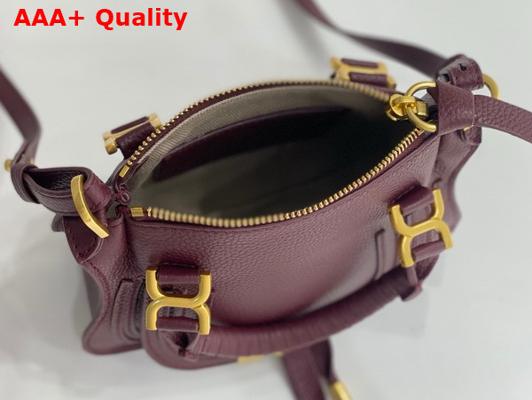 Chloe Mini Marcie Bag in Dimness Purple Grained Leather Replica