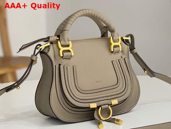 Chloe Mini Marcie Bag in Light Grey Grained Leather Replica