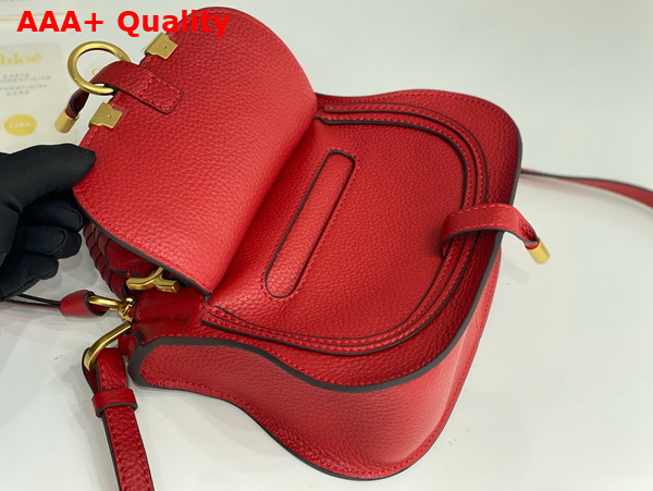 Chloe Mini Marcie Bag in Red Grained Leather Replica