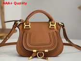 Chloe Mini Marcie Bag in Tan Grained Leather Replica