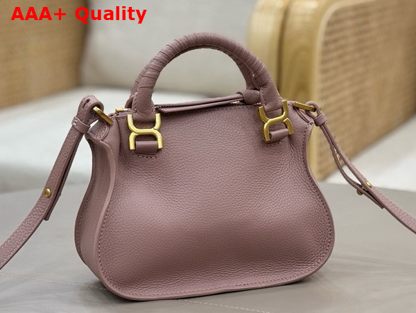 Chloe Mini Marcie Bag in Woodrose Grained Leather Replica