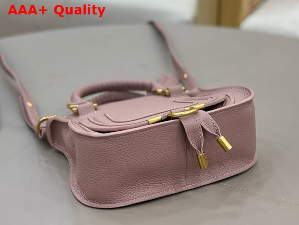 Chloe Mini Marcie Bag in Woodrose Grained Leather Replica