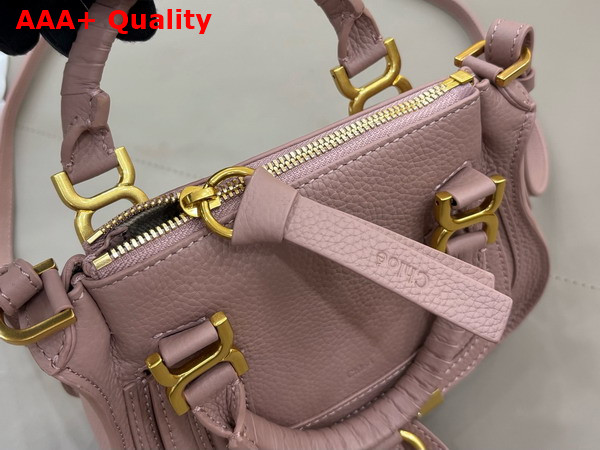 Chloe Mini Marcie Bag in Woodrose Grained Leather Replica