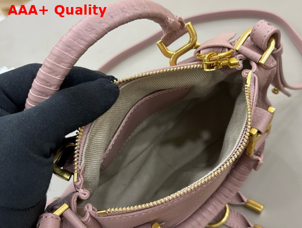 Chloe Mini Marcie Bag in Woodrose Grained Leather Replica