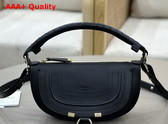 Chloe Mini Marcie Shoulder Bag in Black Soft Leather Replica