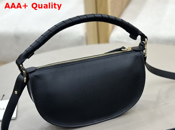 Chloe Mini Marcie Shoulder Bag in Black Soft Leather Replica