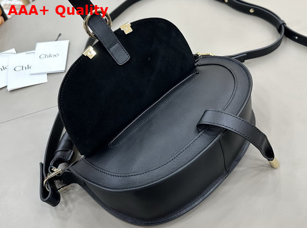 Chloe Mini Marcie Shoulder Bag in Black Soft Leather Replica