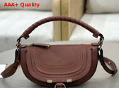 Chloe Mini Marcie Shoulder Bag in Clay Brown Soft Leather Replica