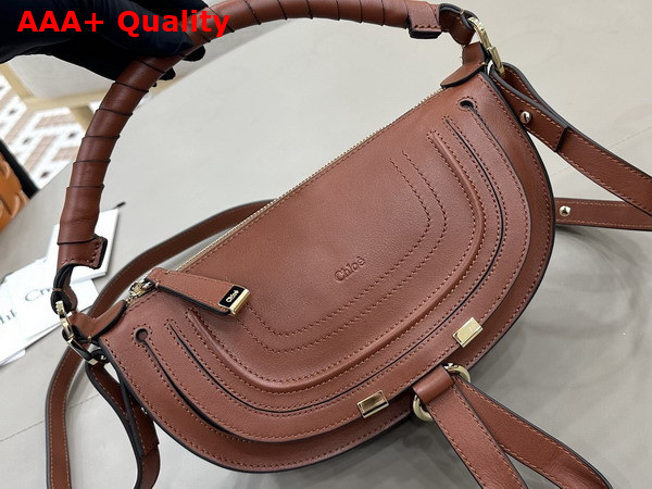 Chloe Mini Marcie Shoulder Bag in Clay Brown Soft Leather Replica