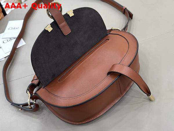 Chloe Mini Marcie Shoulder Bag in Clay Brown Soft Leather Replica