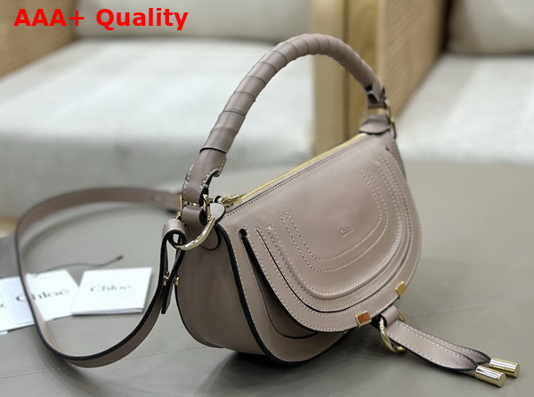 Chloe Mini Marcie Shoulder Bag in Woodsmoke Soft Leather Replica