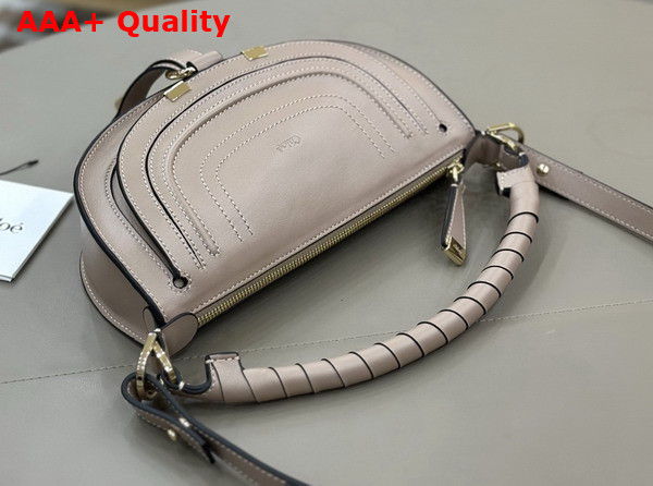 Chloe Mini Marcie Shoulder Bag in Woodsmoke Soft Leather Replica