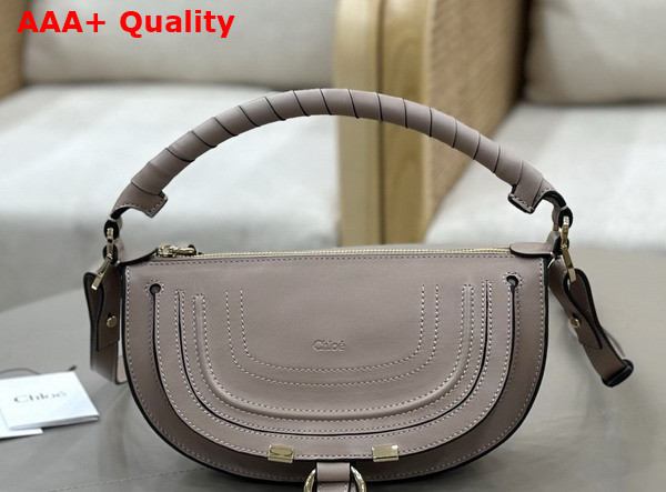 Chloe Mini Marcie Shoulder Bag in Woodsmoke Soft Leather Replica