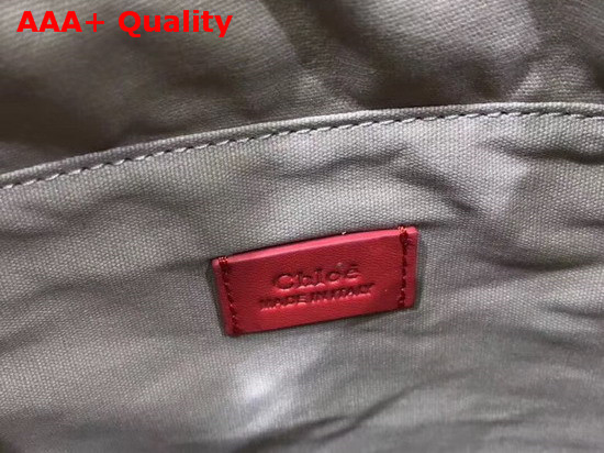 Chloe Mini Roy Bucket Bag in Earth Red Smooth Calfskin with Little Horses Embroidery Replica