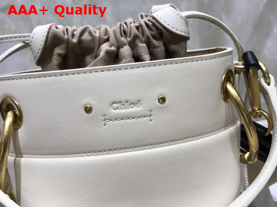 Chloe Mini Roy Bucket Bag in Natural White Smooth Calfskin Replica