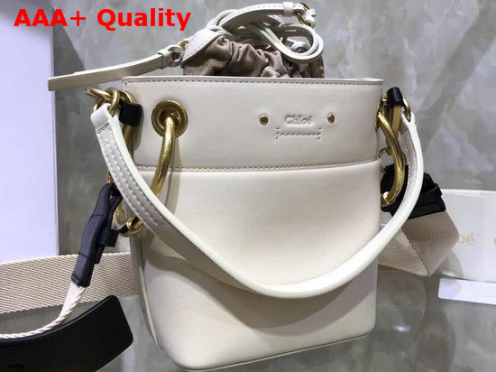 Chloe Mini Roy Bucket Bag in Natural White Smooth Calfskin Replica