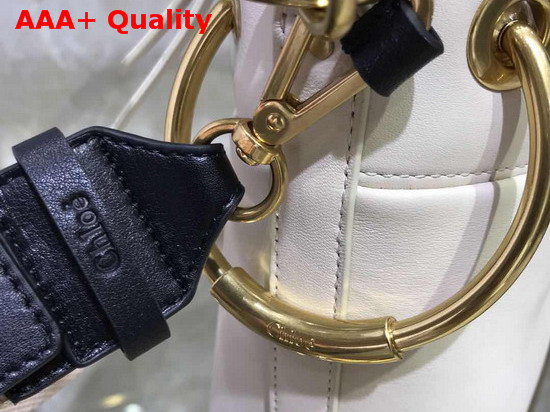 Chloe Mini Roy Bucket Bag in Natural White Smooth Calfskin Replica