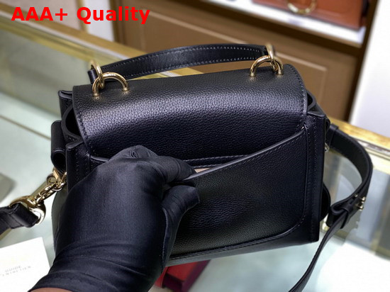 Chloe Mini Tess Day Bag in Grained and Shiny Calfskin Black Replica