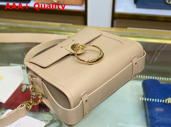 Chloe Mini Tess Day Bag in Grained and Shiny Calfskin Sweet Beige Replica