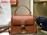 Chloe Mini Tess Day Bag in Grained and Shiny Calfskin Tan Replica