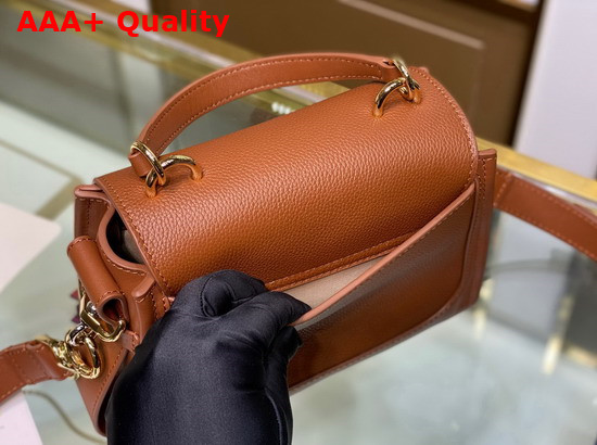 Chloe Mini Tess Day Bag in Grained and Shiny Calfskin Tan Replica