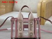 Chloe Mini Woody Tote Bag in Jelly and Leather Blushy Beige Replica