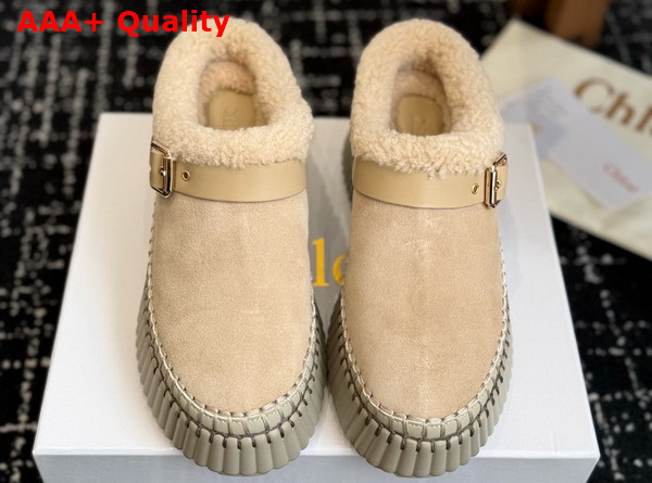 Chloe Nama Wedge Mule in Desertic Brown Replica