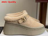 Chloe Nama Wedge Mule in Desertic Brown Replica