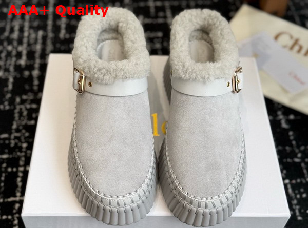 Chloe Nama Wedge Mule in Grey Replica