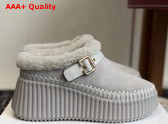 Chloe Nama Wedge Mule in Grey Replica