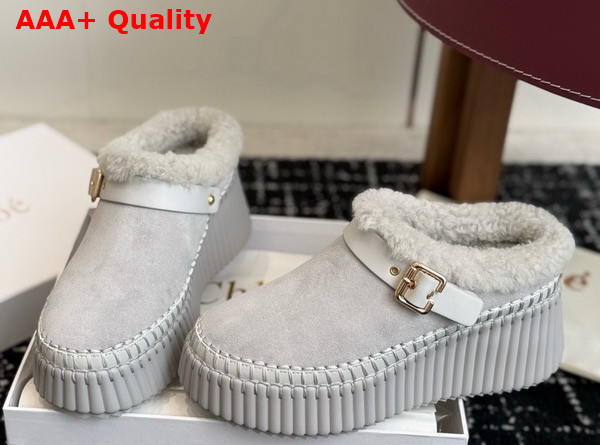 Chloe Nama Wedge Mule in Grey Replica