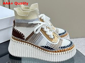 Chloe Nama Wedge Sneaker in Red Sand Lower Impact Mesh Replica