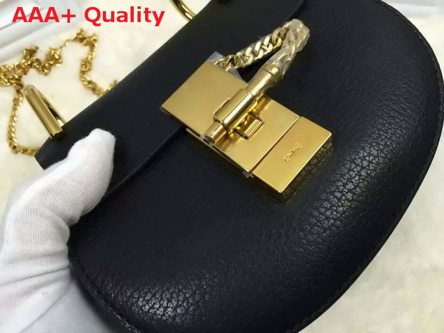 Chloe Nano Drew Bag In Black Grained Calfskin Replica